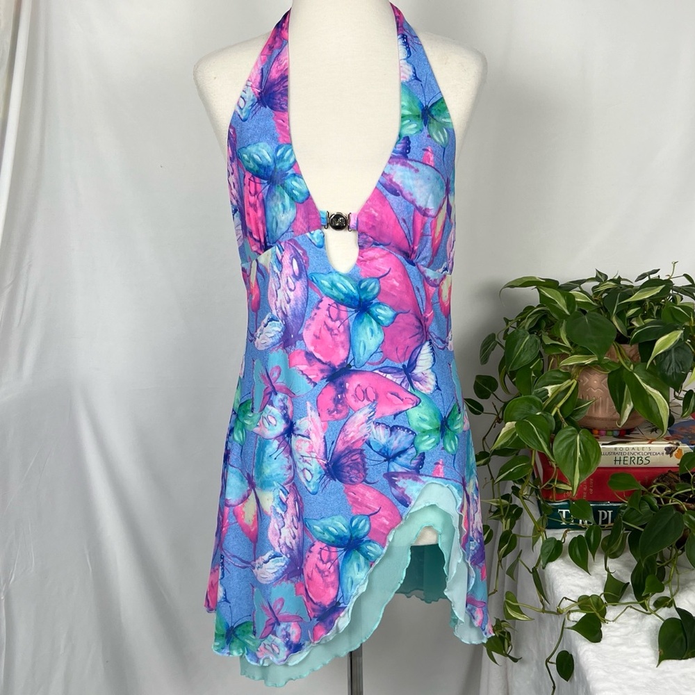 Elsie Fred Butterfly Halter Dress